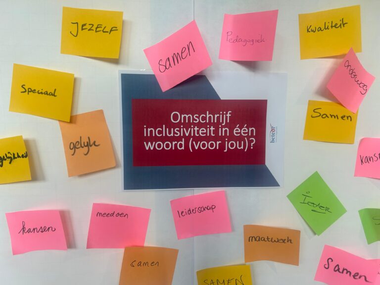 Post-its met antwoorden op de vraag wat inclusiviteit betekent, Frank Lambriks Symposium 2025